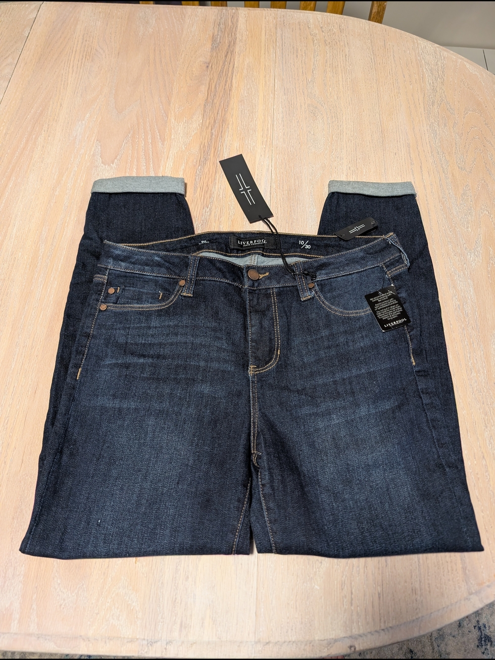 Liverpool "The Crop" Dark Wash Jeans 10/30